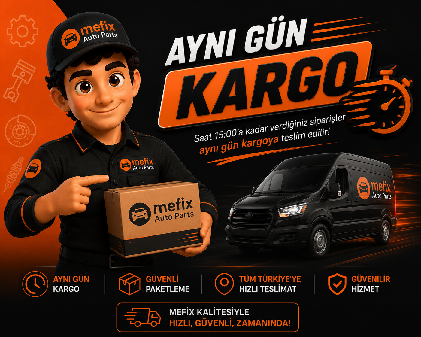Aynı Gün Kargo - Mefix Auto Parts